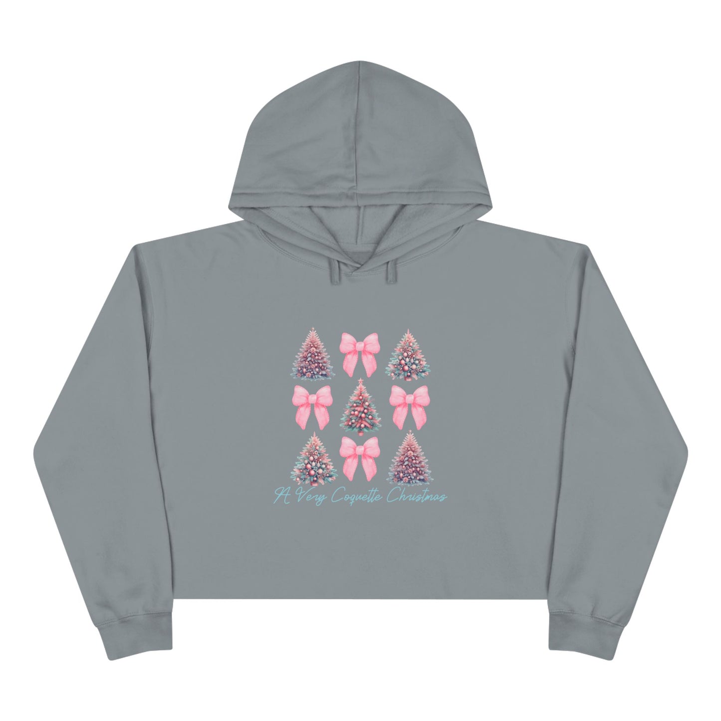 A Very Coquette Christmas Crop Hoodie