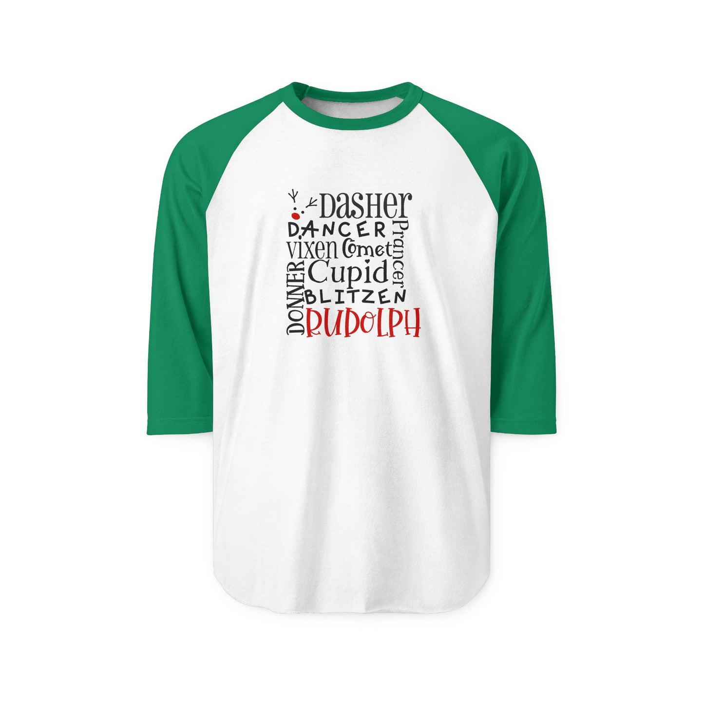 Rudolph Baseball Tee