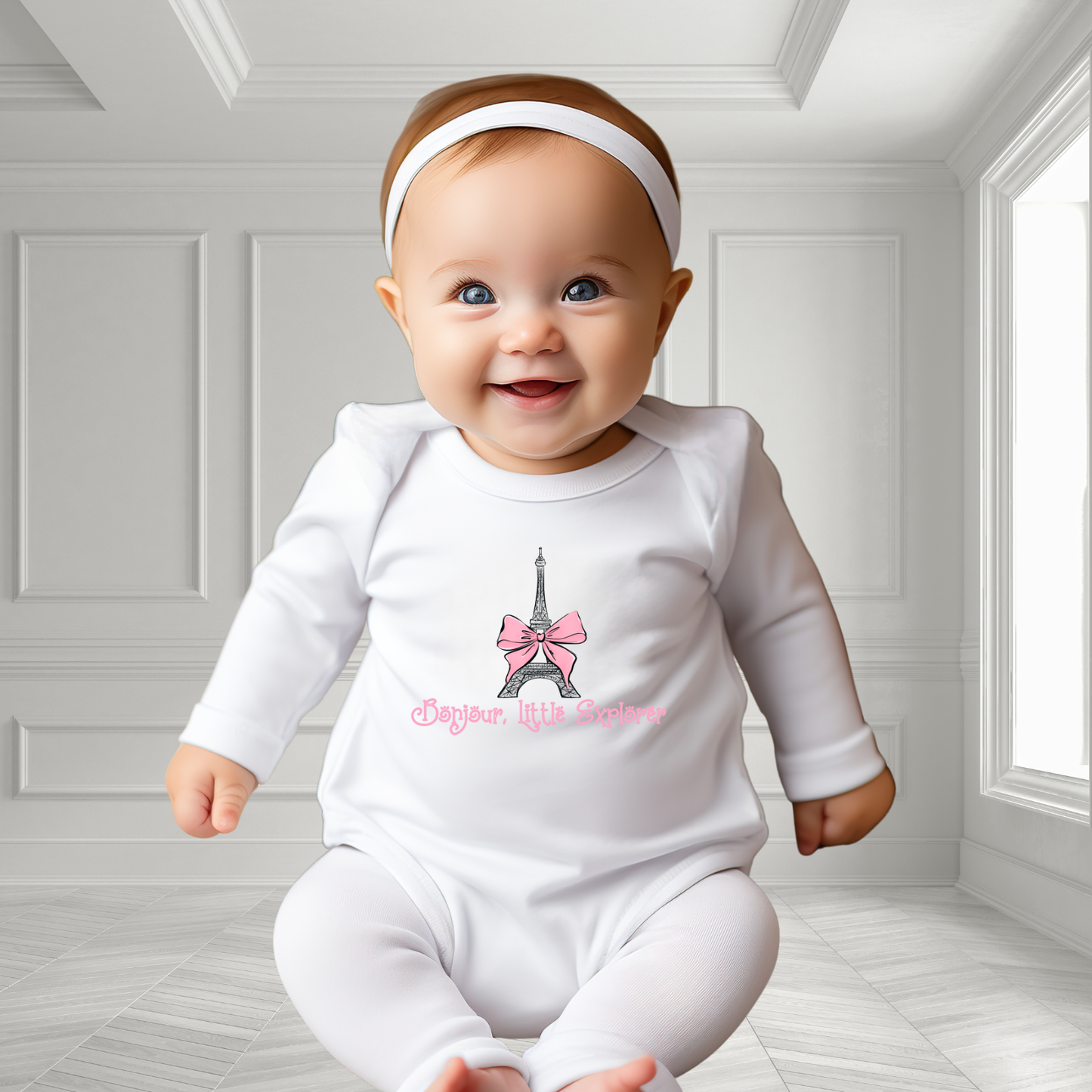 Bonjour, Little Explorer Infant Long Sleeve Onesie