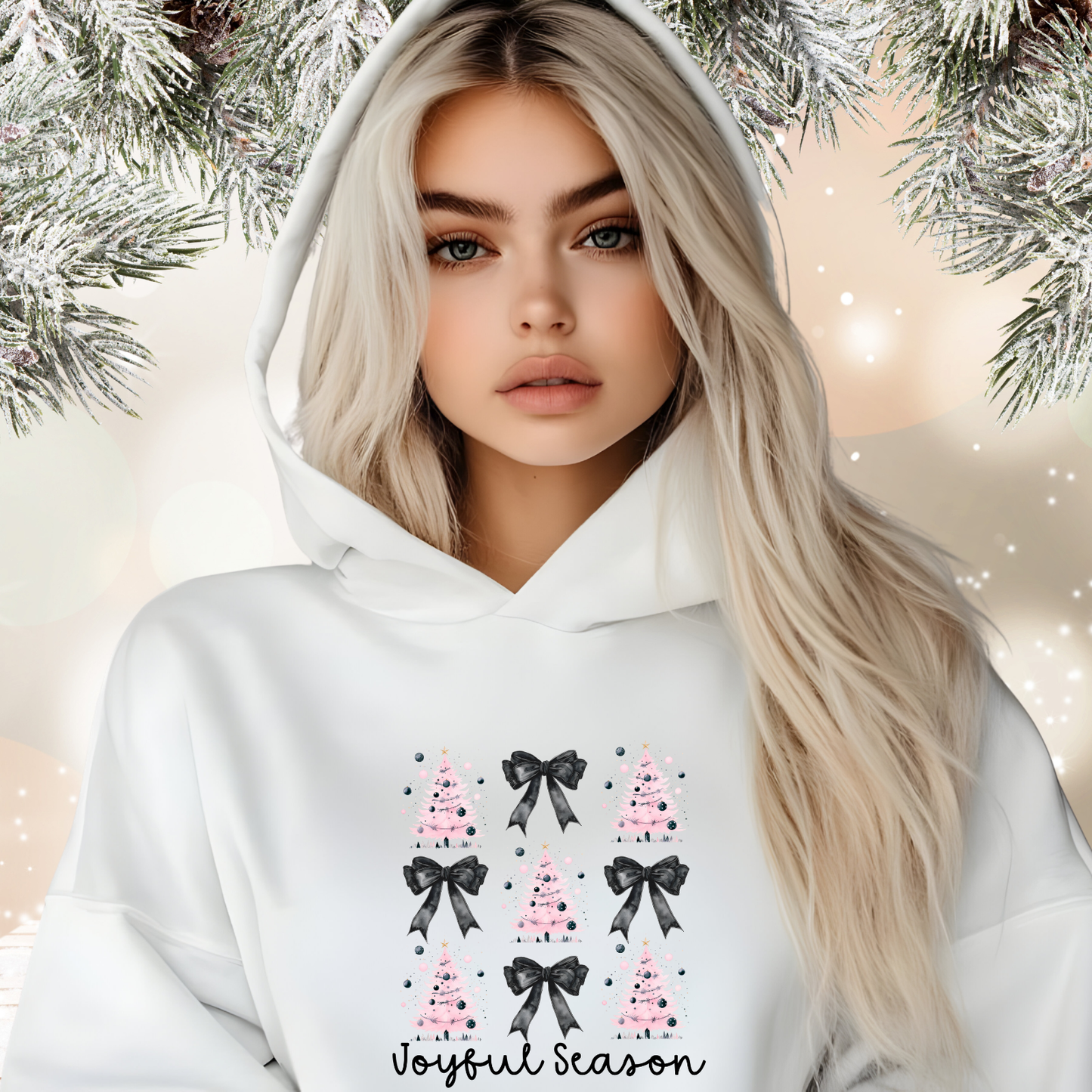 Joyful Season Crop Hoodie