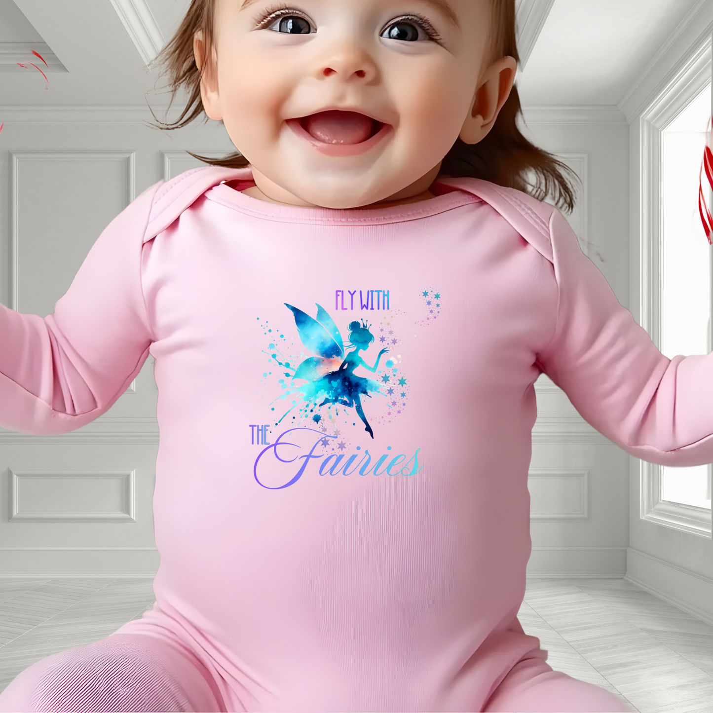Fly With The Fairies Infant Long Sleeve Onesie