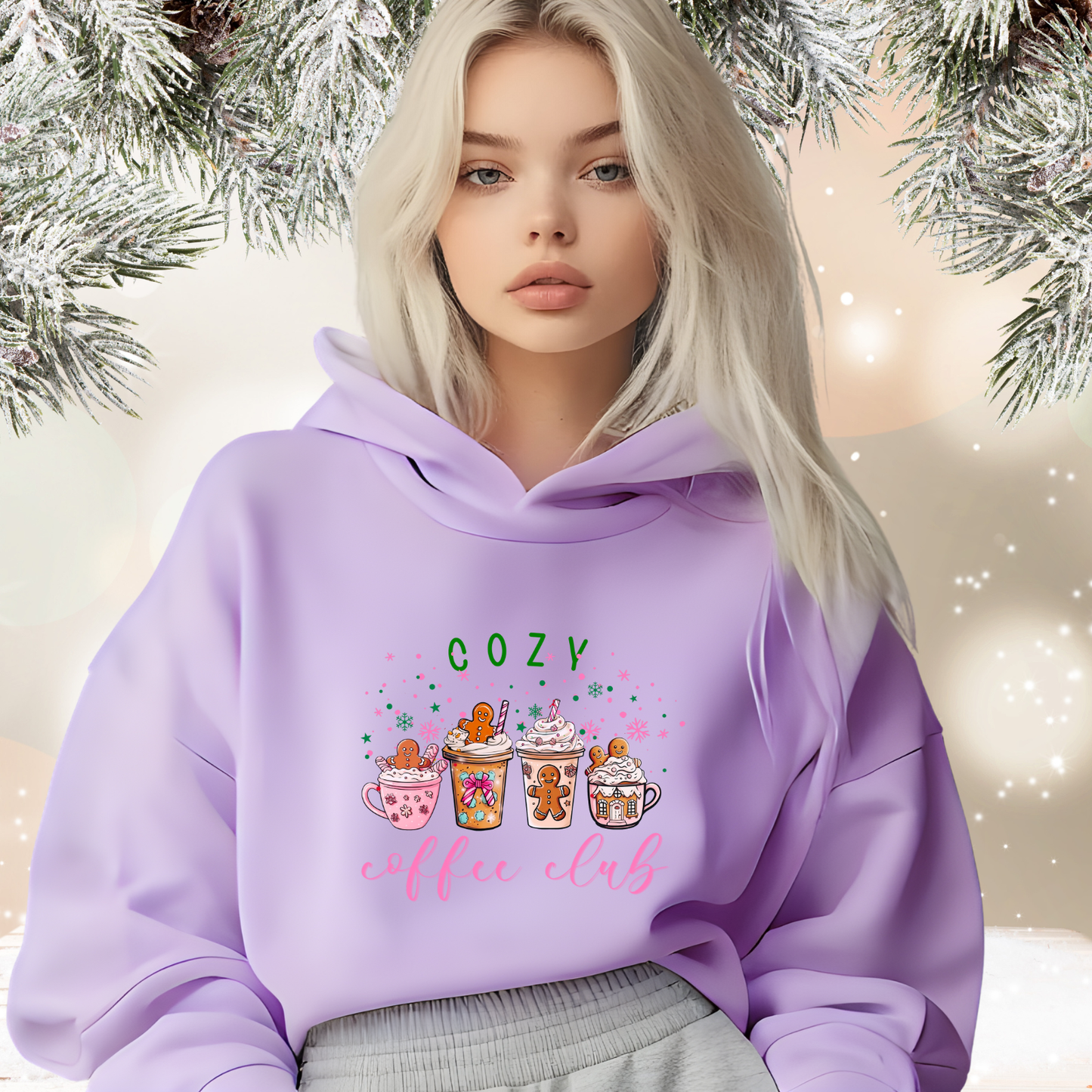 Cozy Coffee Club Crop Hoodie