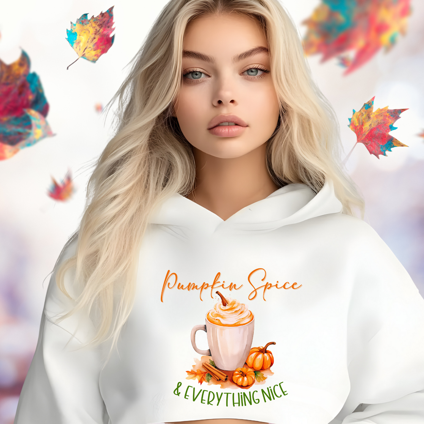 Pumpkin Spice & Everything Nice Crop Hoodie