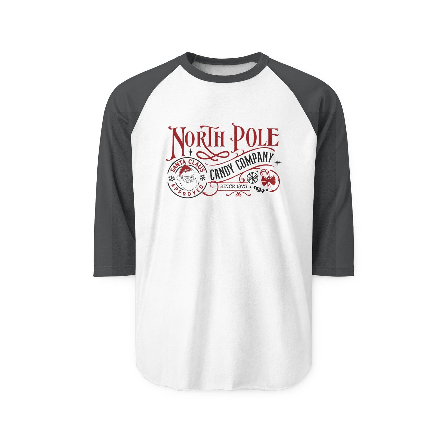 North Pole Candy Company Baseball Tee