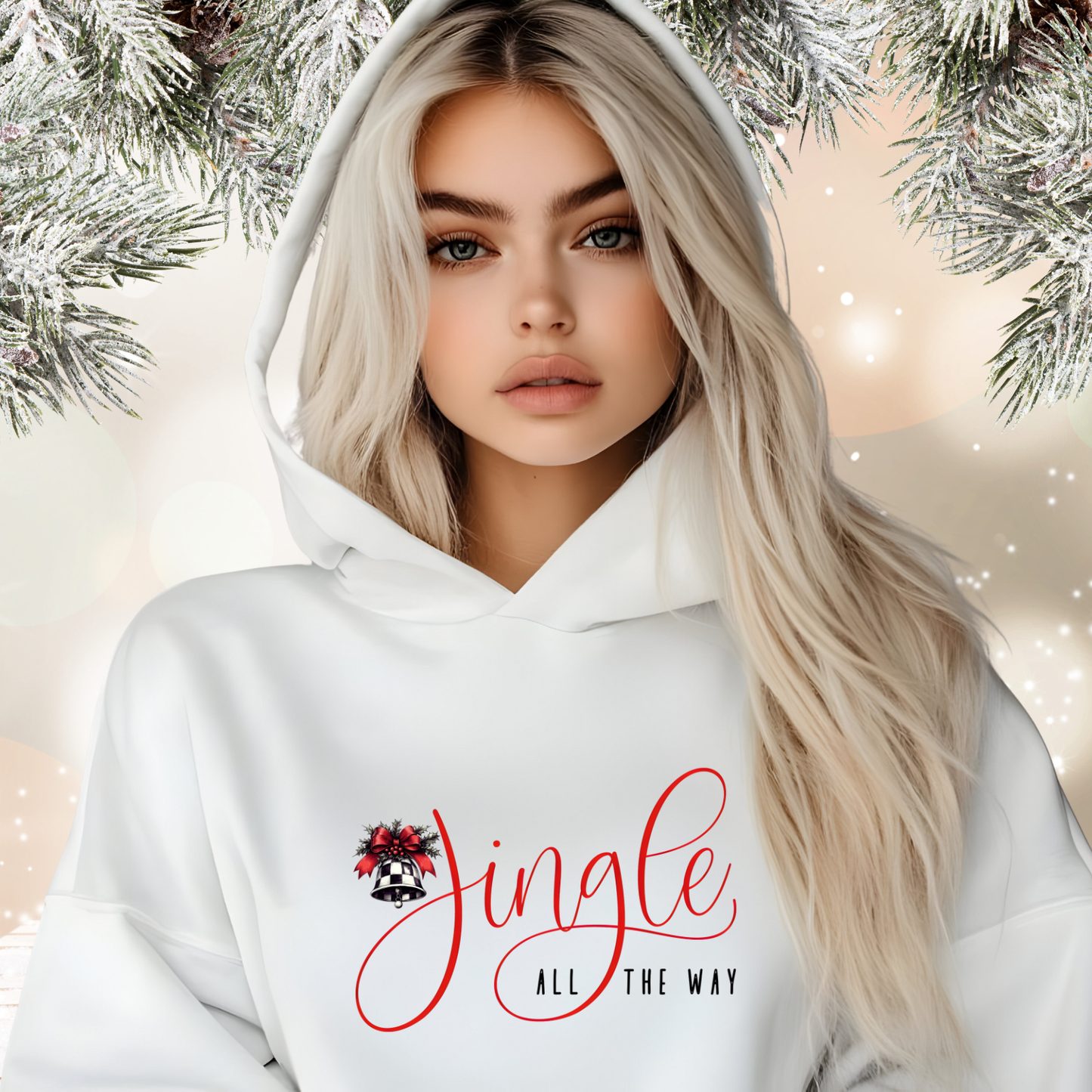 Jingle All The Way Crop Hoodie