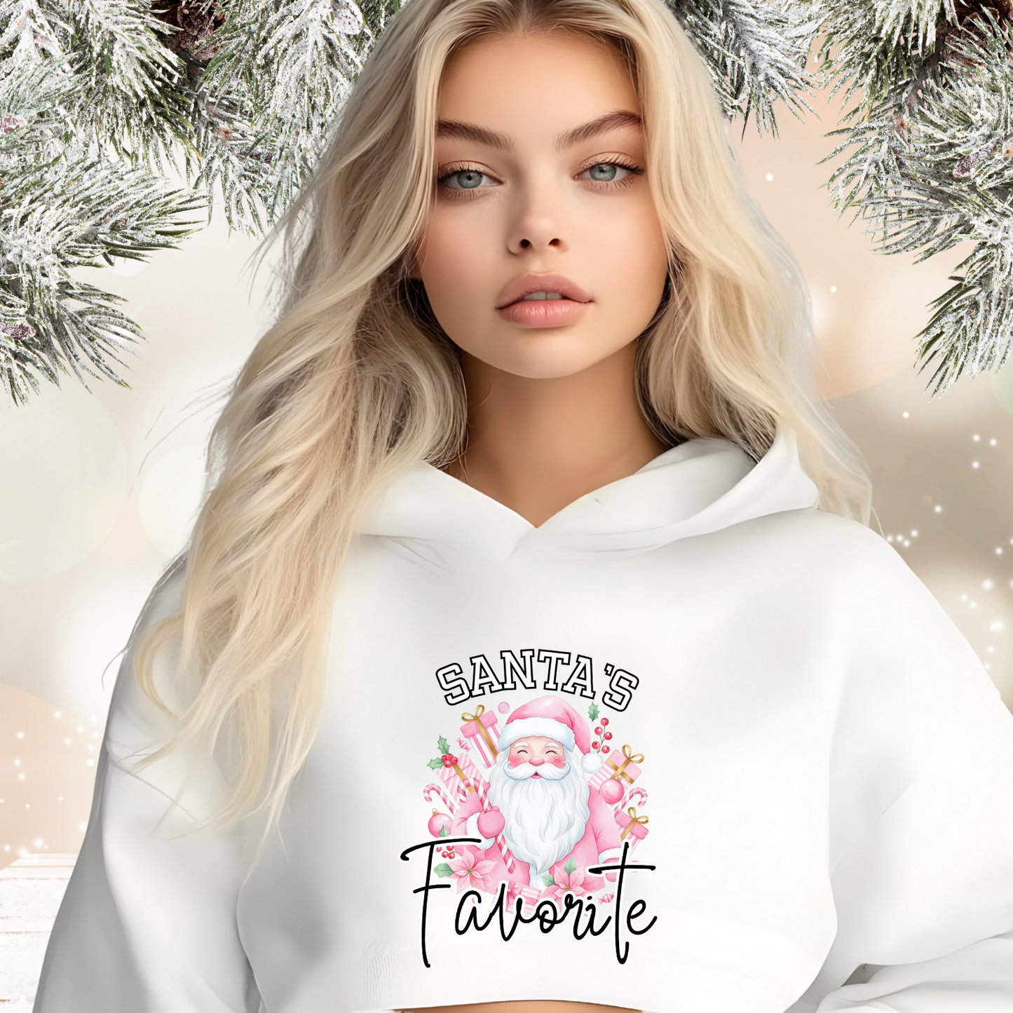 Santa’s Favorite Crop Hoodie