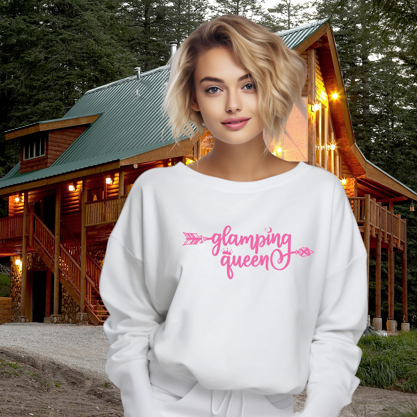 Glamping Queen Crewneck Sweatshirt