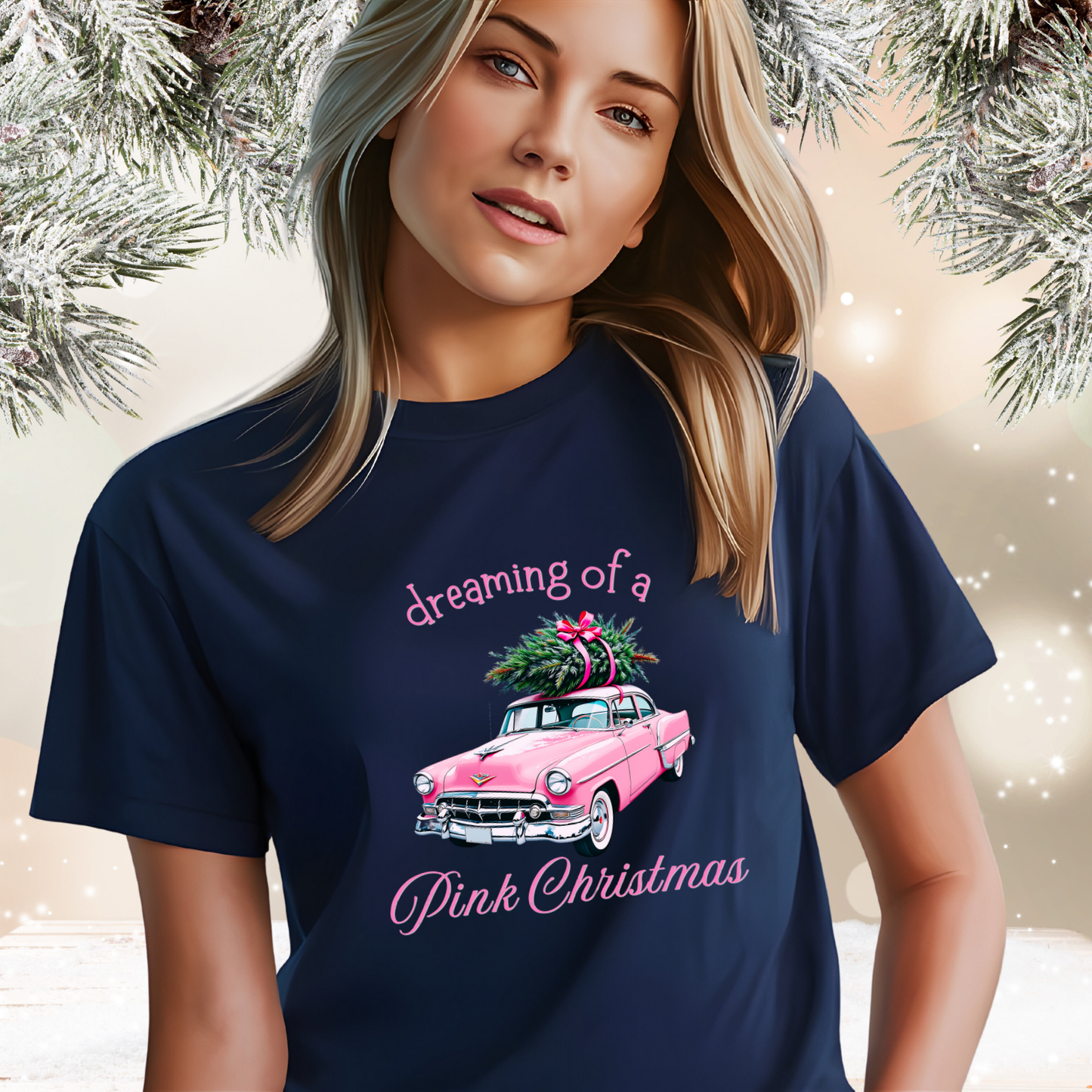 Dreaming Of A Pink Christmas T-Shirt