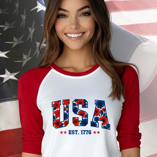 USA 1776 Baseball Tee