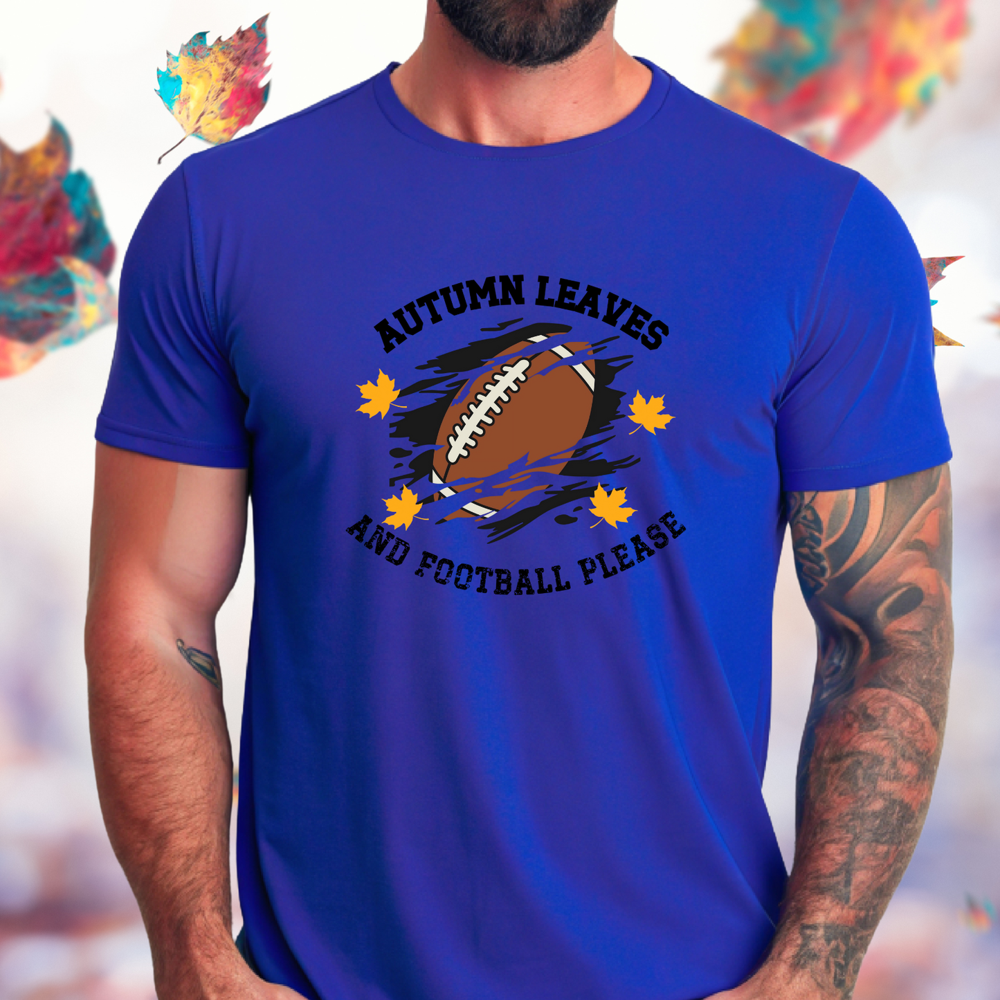 Autumn Leaves And Football Please T-Shirt
