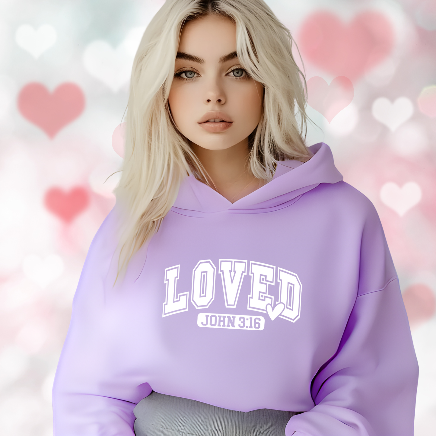 Loved John 3:16 Crop Hoodie