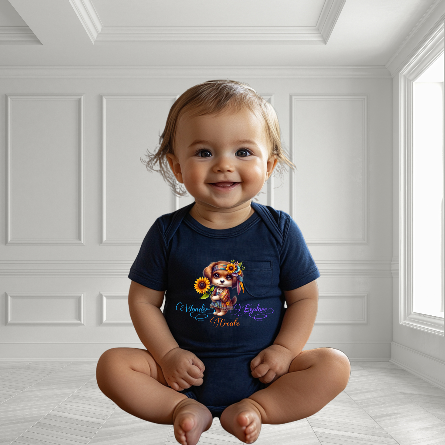 Wonder, Explore, Create Infant Short Sleeve Onesie