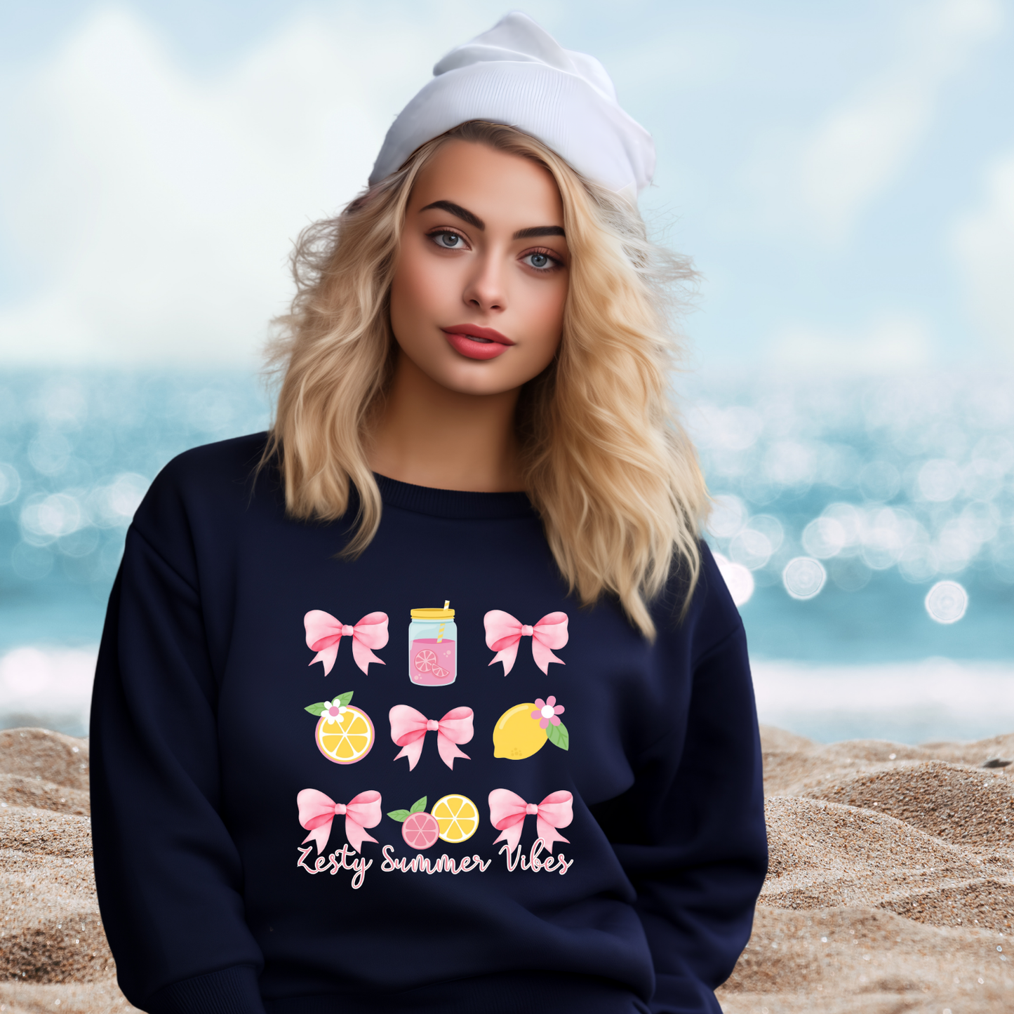 Zesty Summer Vibes Crewneck Sweatshirt