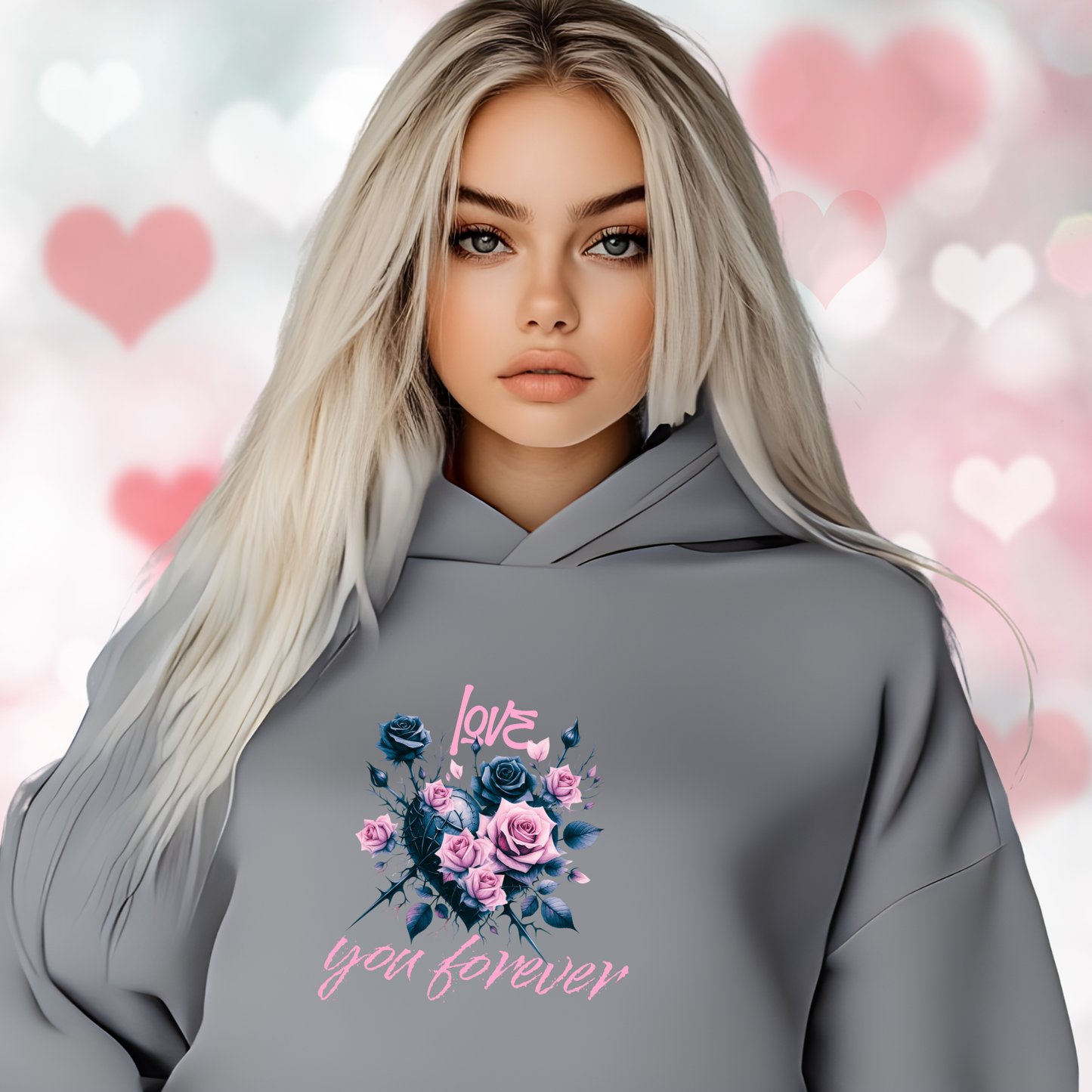 Love You Forever Crop Hoodie