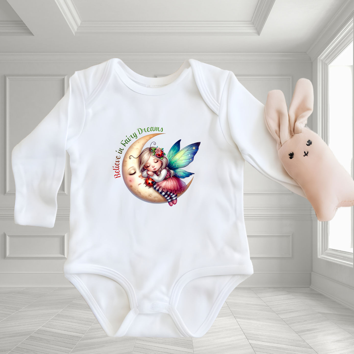 Believe In Fairy Dreams Infant Long Sleeve Onesie