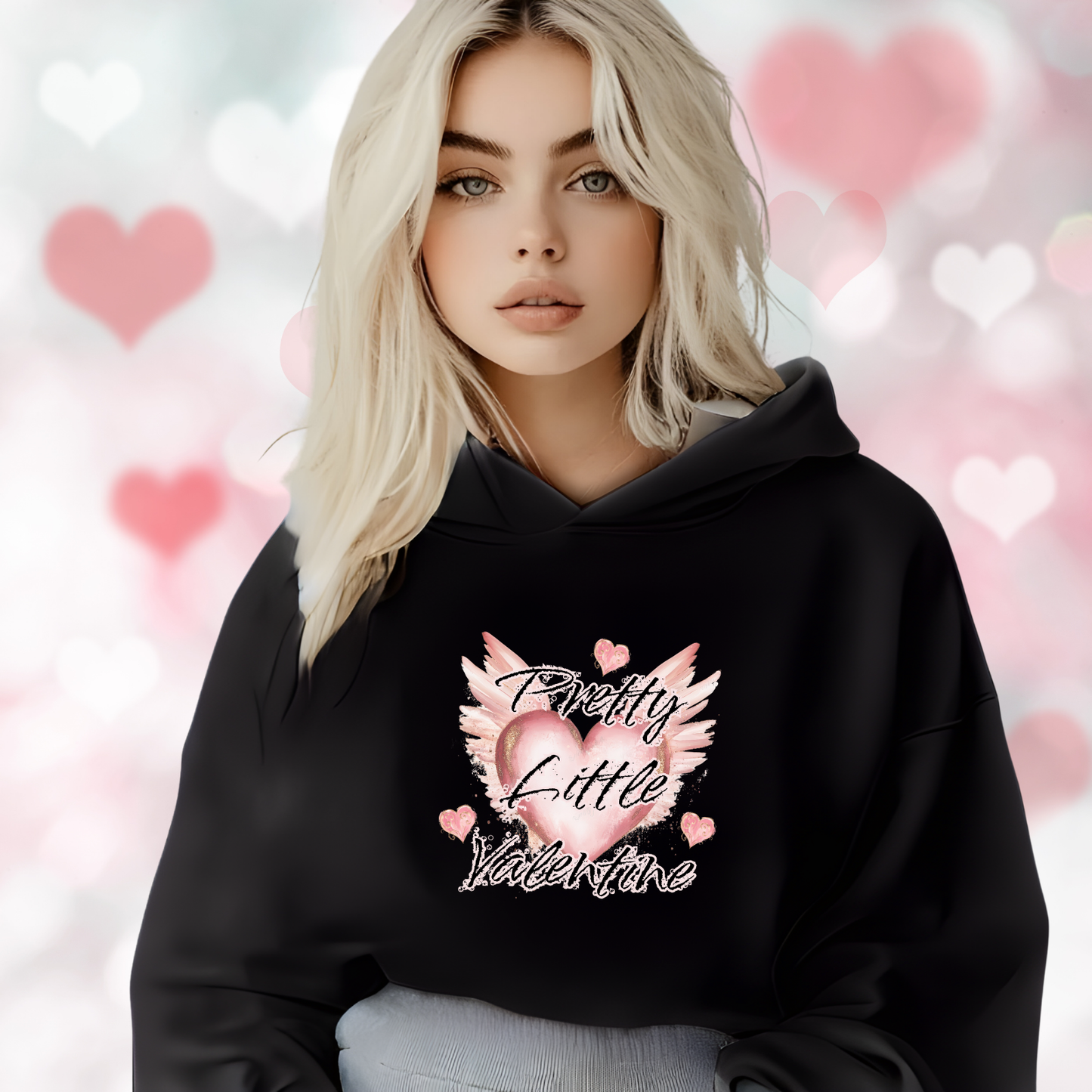 Pretty Little Valentine Crop Hoodie