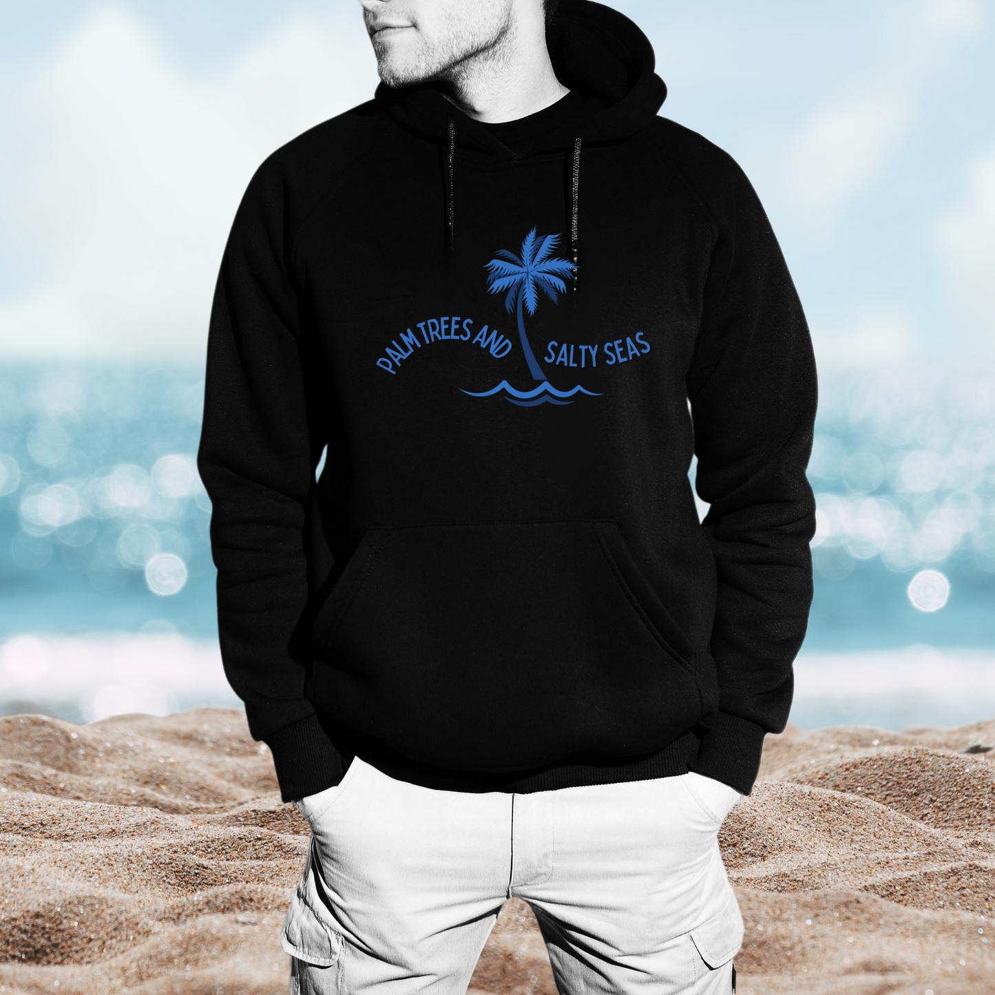 Palm Trees and Salty Seas Pullover Hoodie