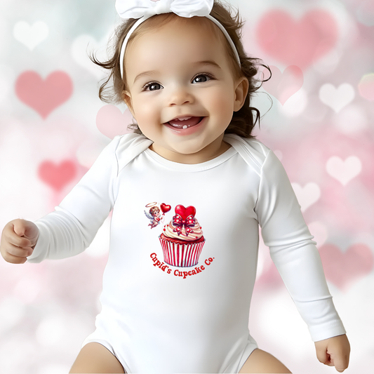 Cupid’s Cupcake Co. Infant Long Sleeve Onesie