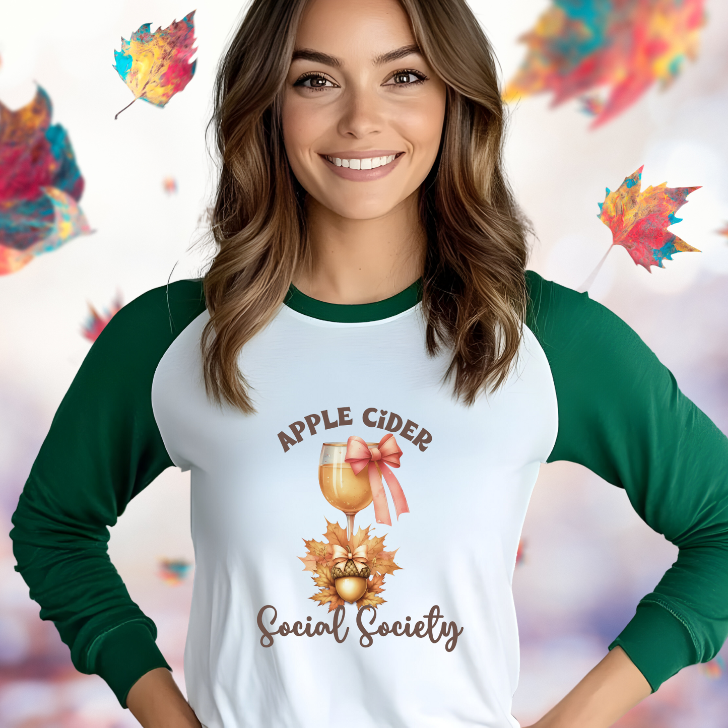 Apple Cider Social Society Baseball Tee