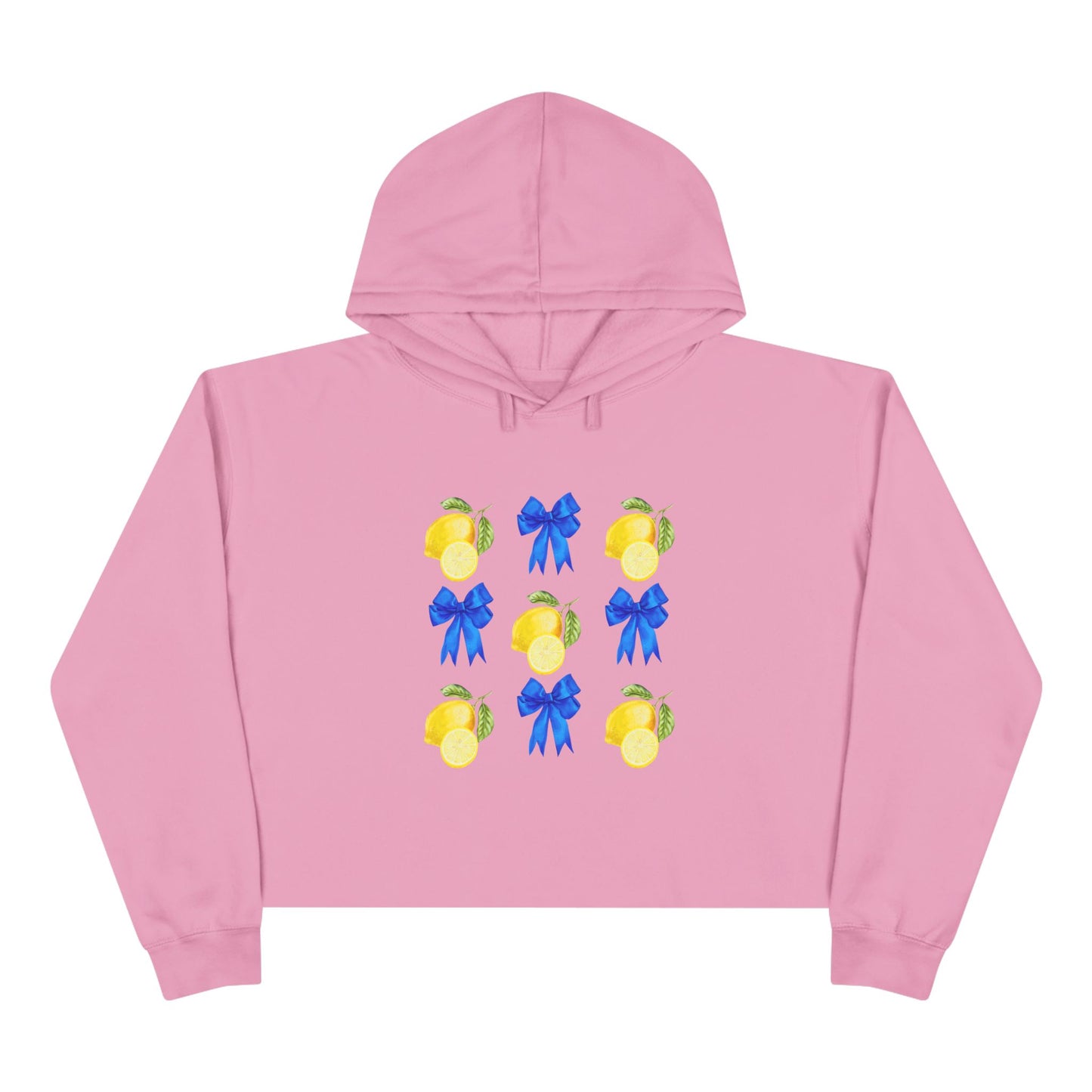 Lemons And Bows Crop Hoodie