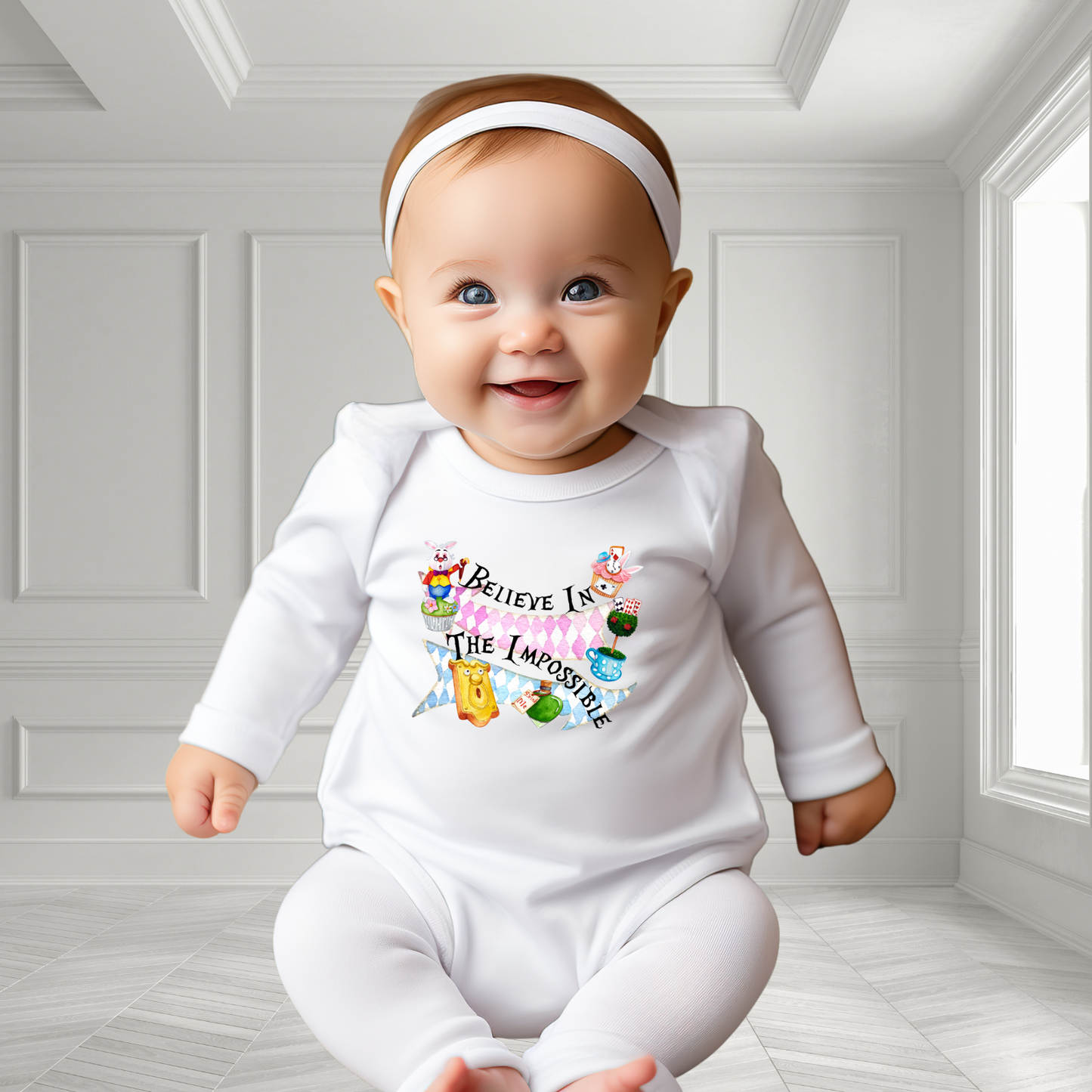 Believe In The Impossible Infant Long Sleeve Onesie
