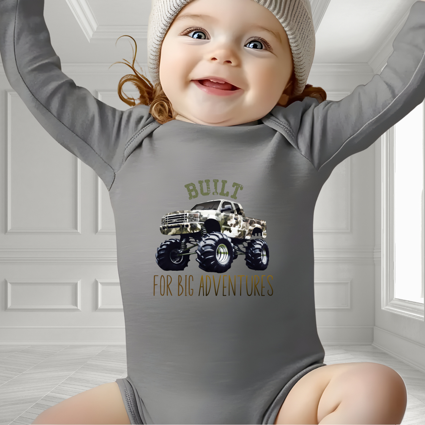 Built For Big Adventures Infant Long Sleeve Onesie