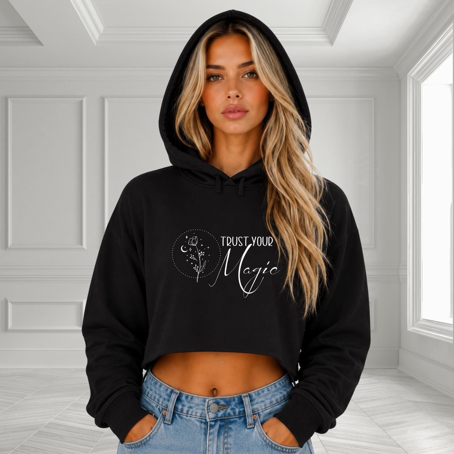 Trust Your Magic Crop Hoodie