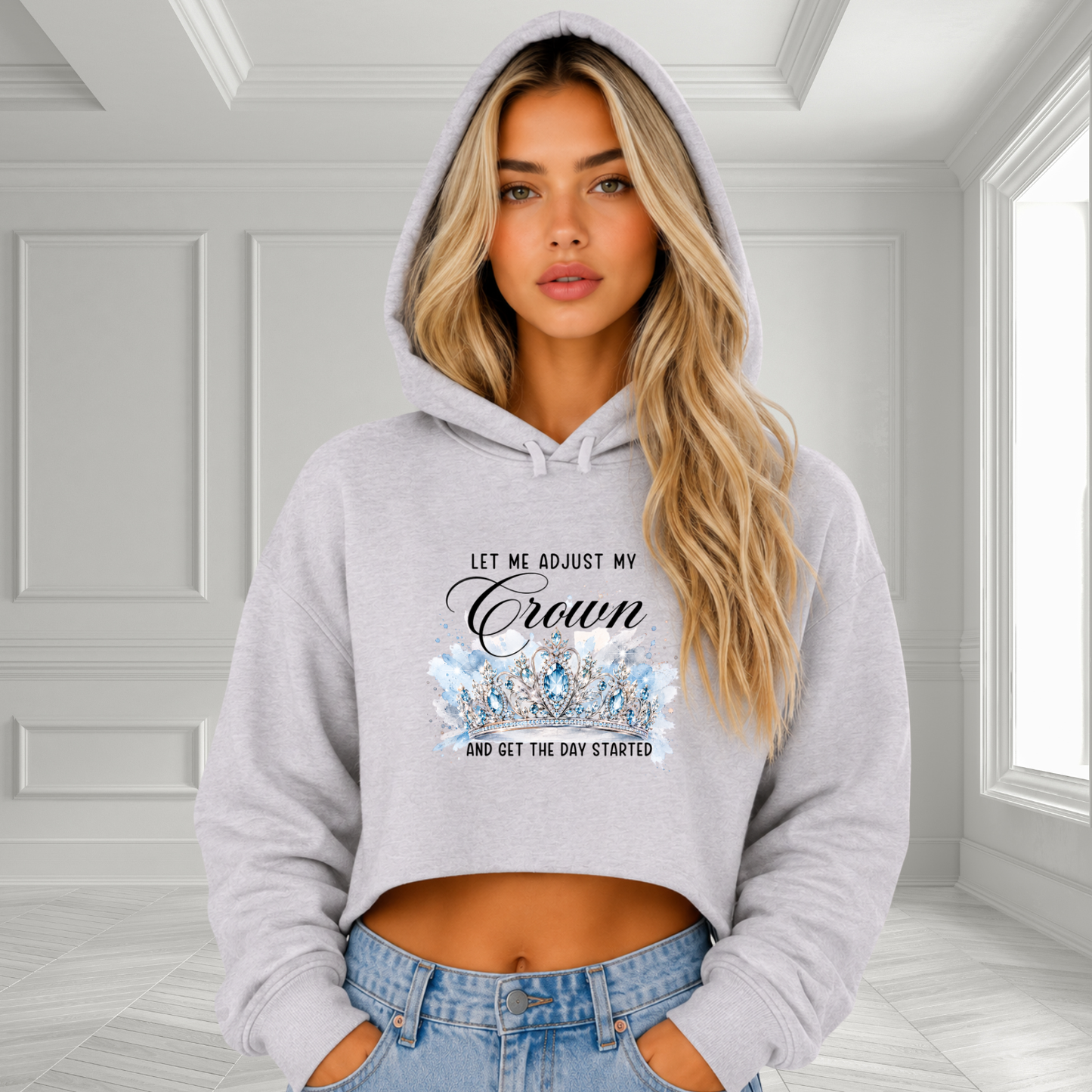 Let Me Adjust My Crown Crop Hoodie