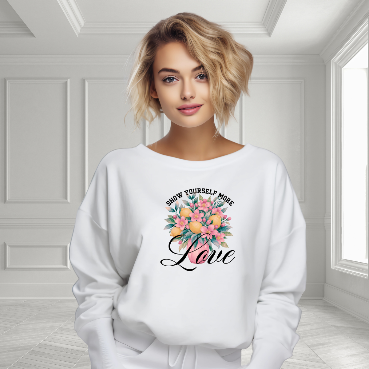 Show Yourself More Love Crewneck Sweatshirt