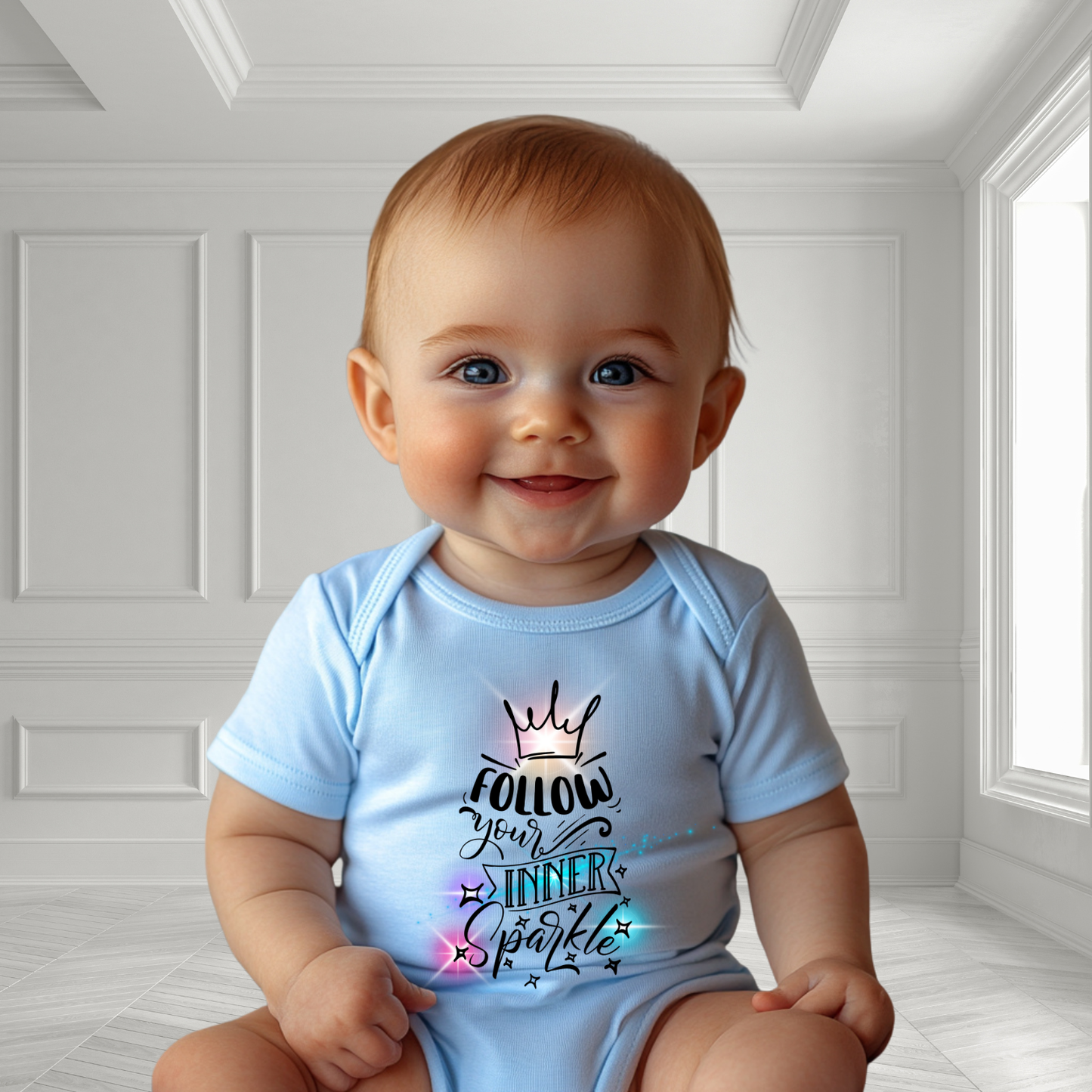 Follow Your Inner Sparkle Infant Short Sleeve Onesie