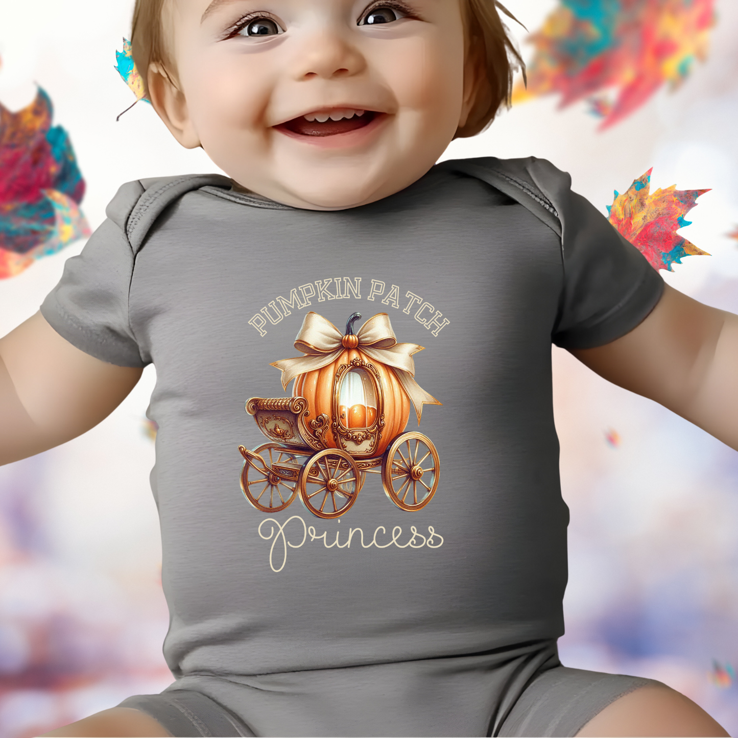 Pumpkin Patch Princess Infant Short Sleeve Onesie