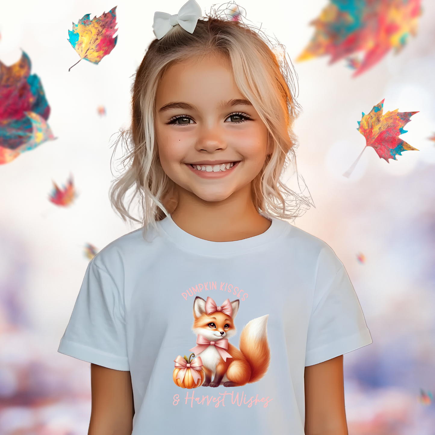 Pumpkin Kisses & Harvest Wishes Kid’s T-Shirt