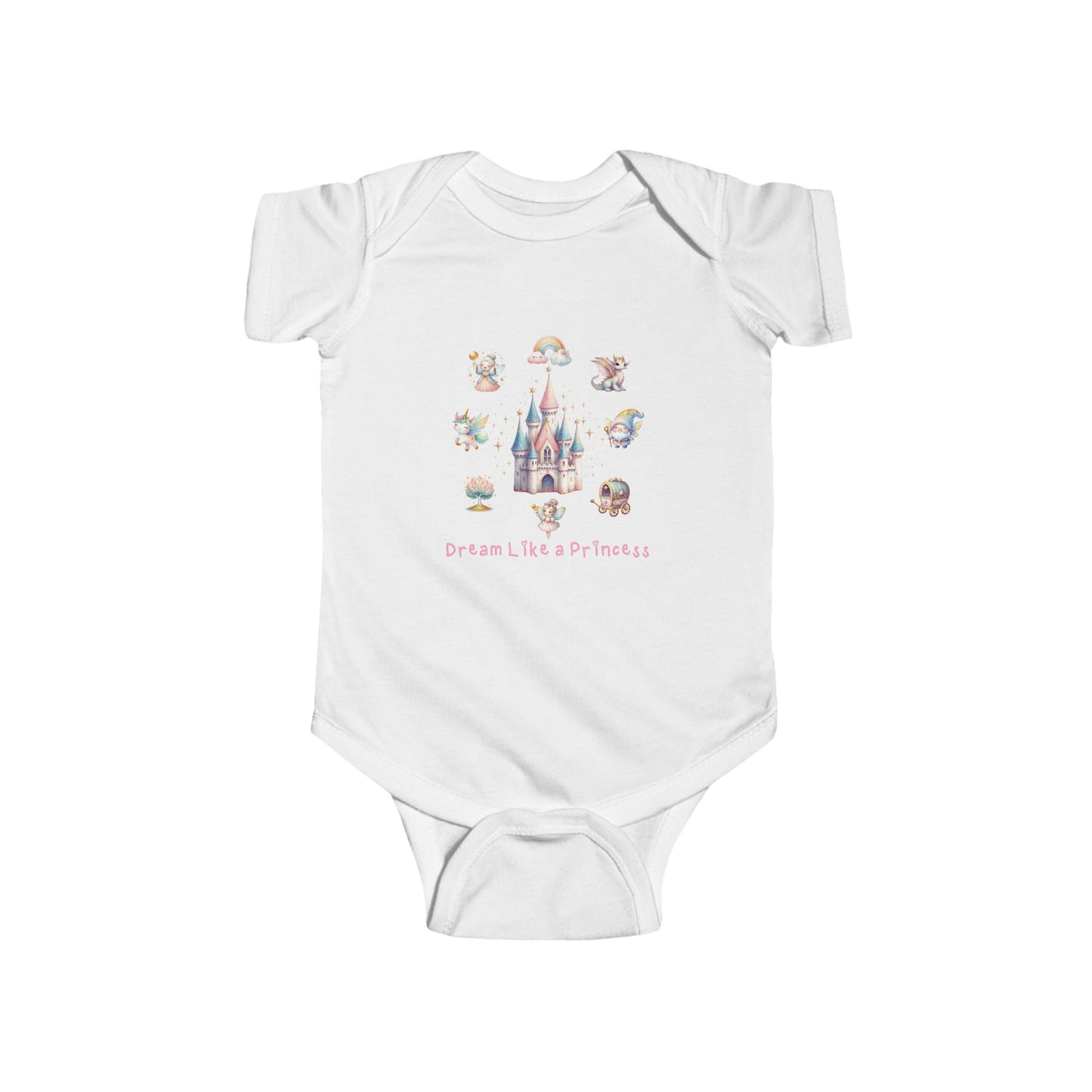 Dream Like A Princess Infant Short Sleeve Onesie