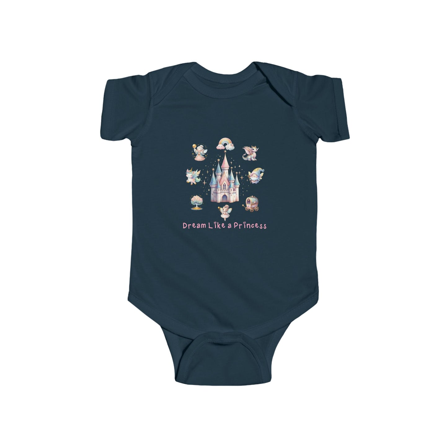 Dream Like A Princess Infant Short Sleeve Onesie