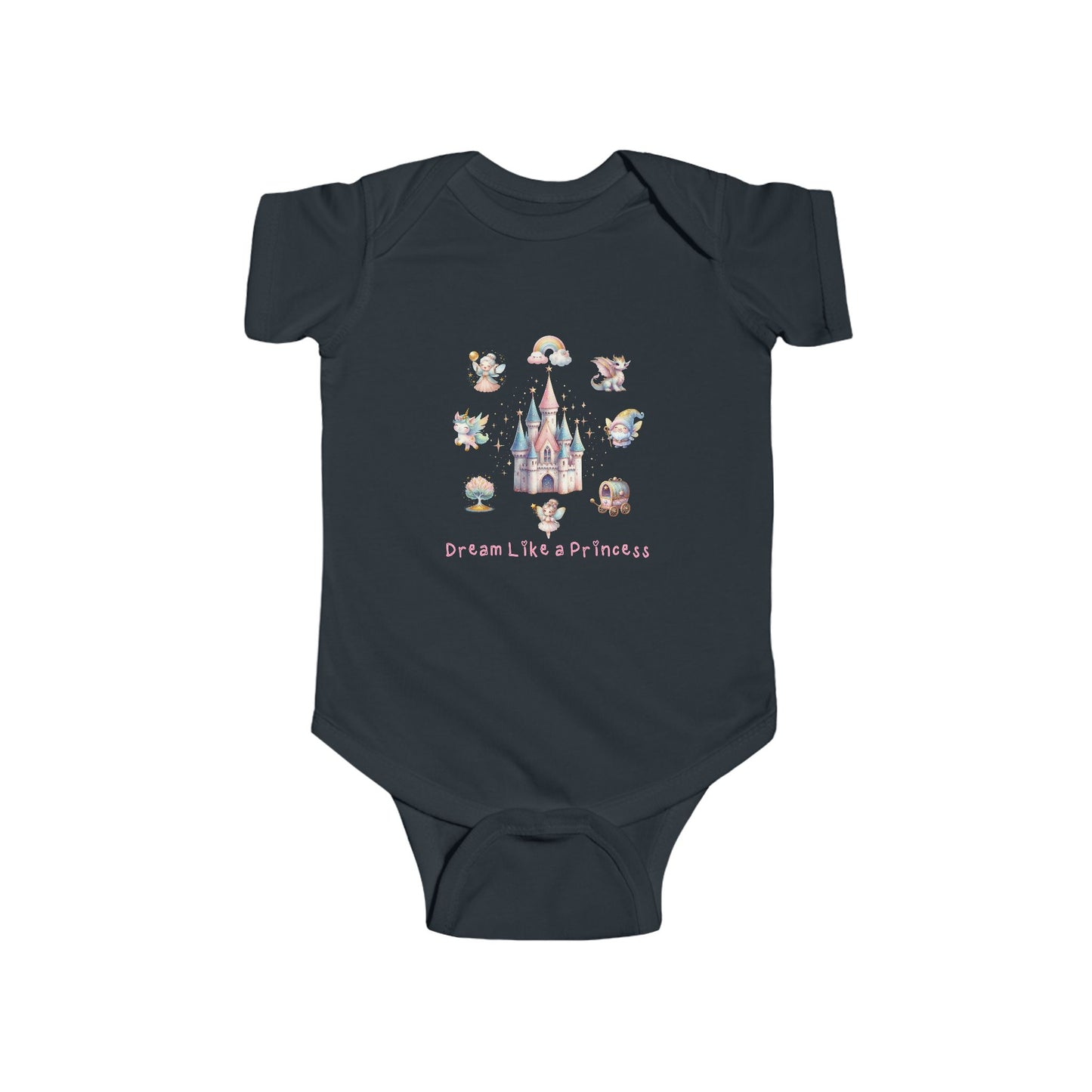 Dream Like A Princess Infant Short Sleeve Onesie