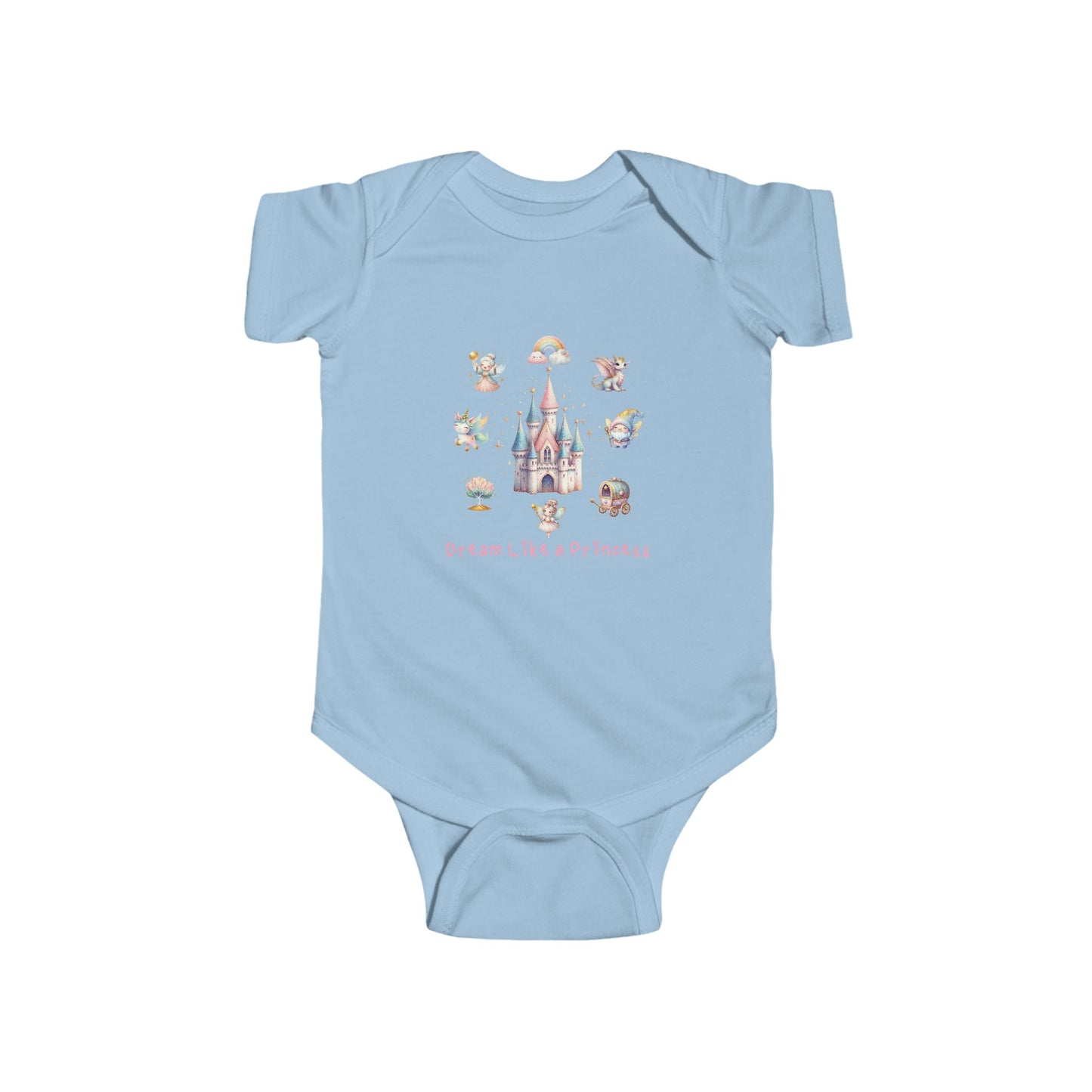 Dream Like A Princess Infant Short Sleeve Onesie