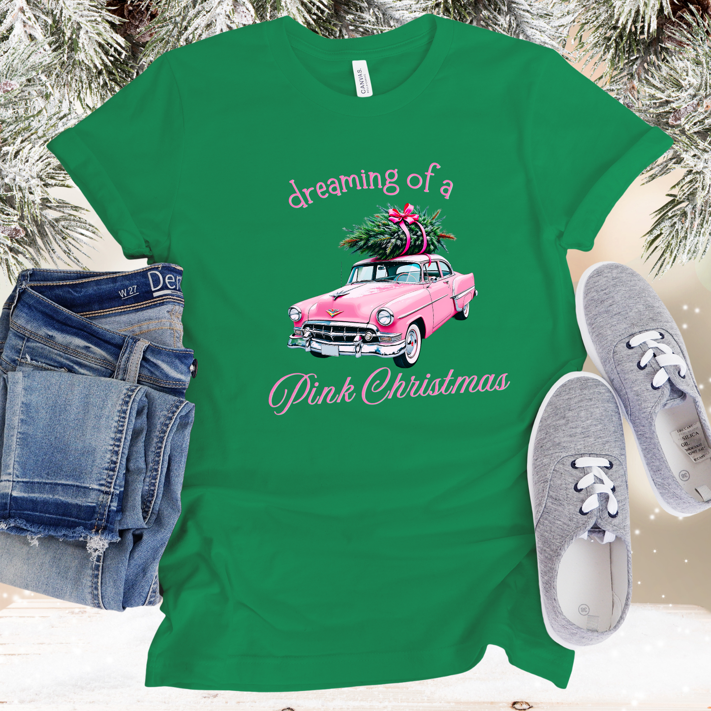Dreaming Of A Pink Christmas T-Shirt