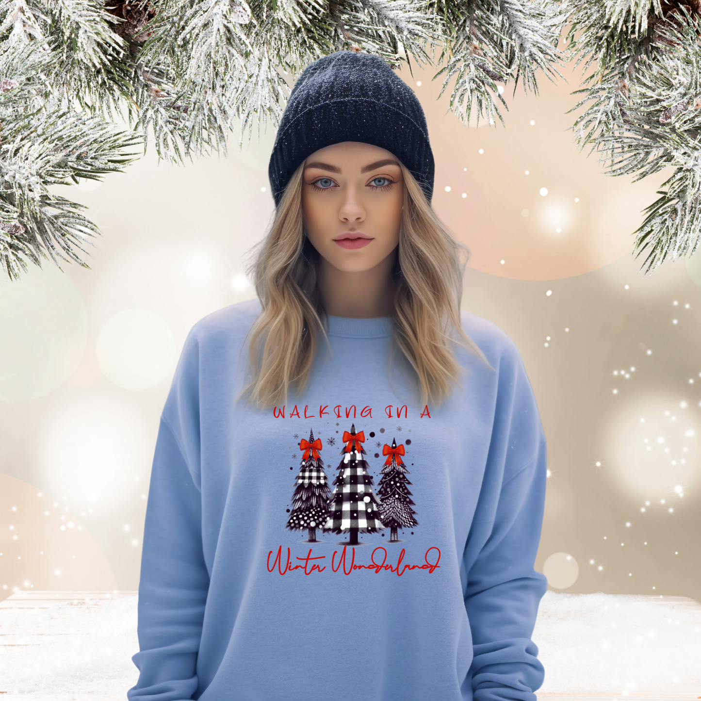 Walking In A Winter Wonderland Crewneck Sweatshirt