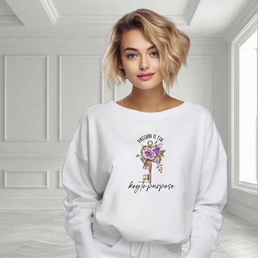 Passion Is the Key Crewneck Sweatshirt