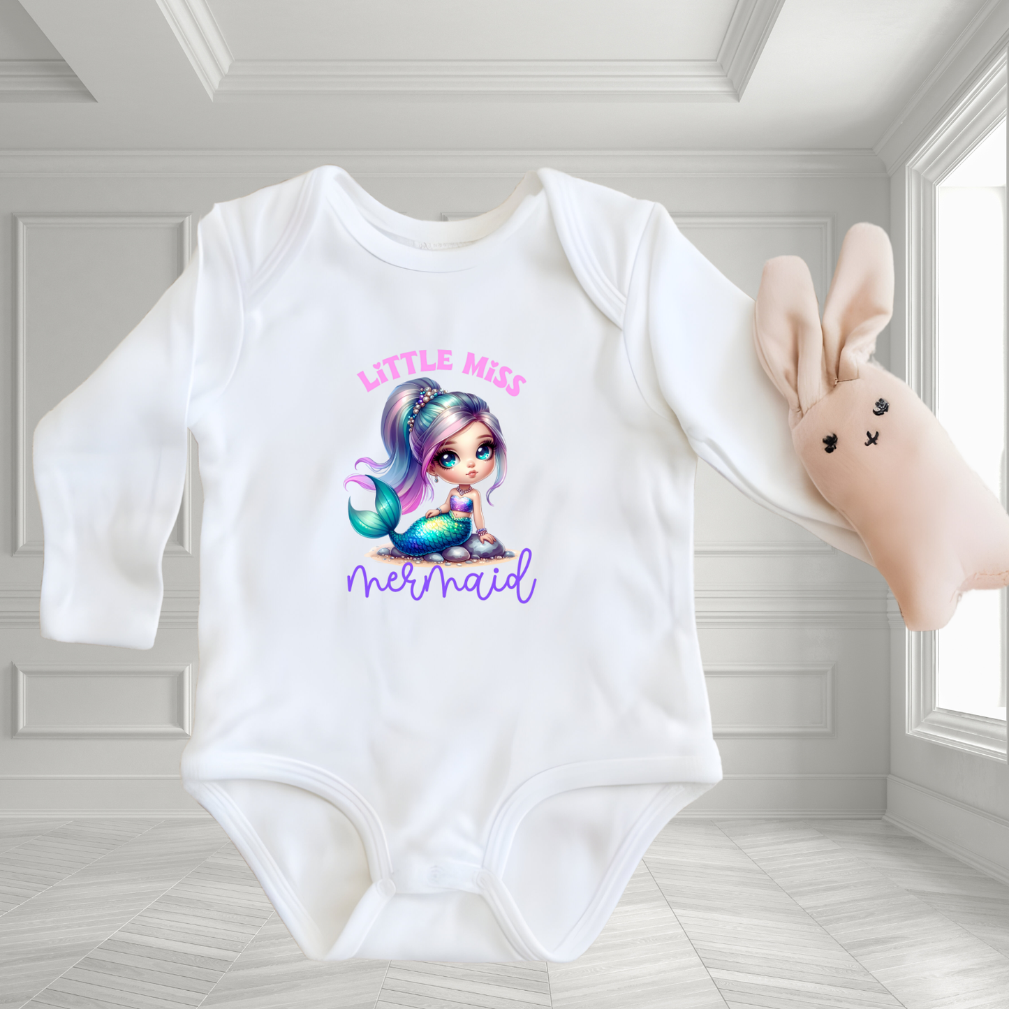 Little Miss Mermaid Infant Long Sleeve Onesie