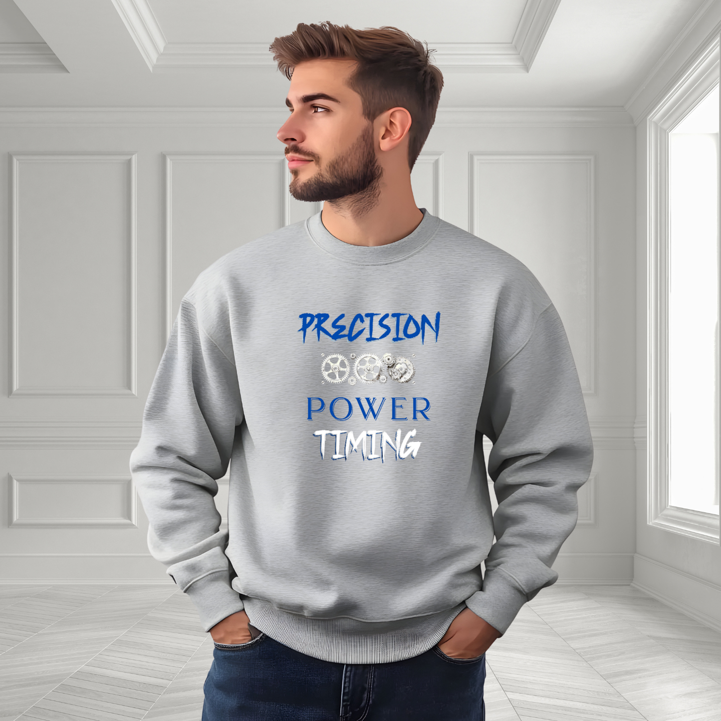 Precision, Power, Timing Crewneck Sweatshirt