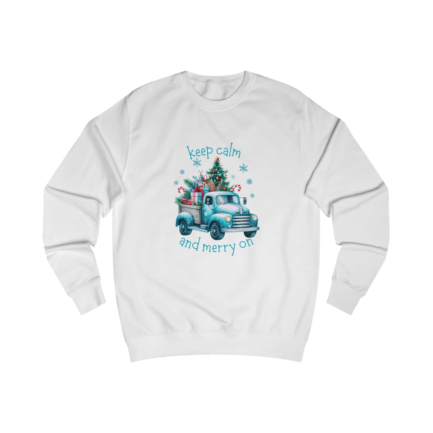 Keep Calm And Merry On Crewneck Sweatshirt