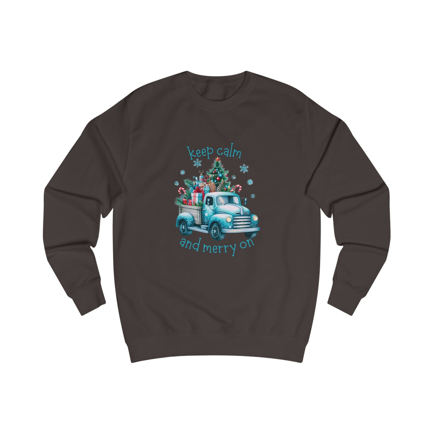 Keep Calm And Merry On Crewneck Sweatshirt
