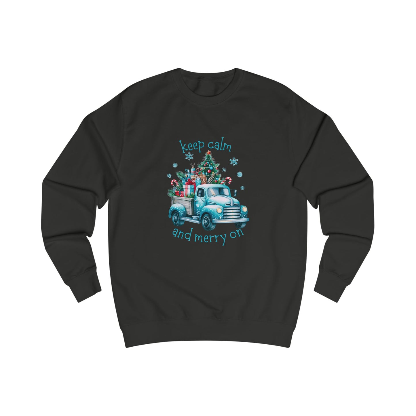 Keep Calm And Merry On Crewneck Sweatshirt