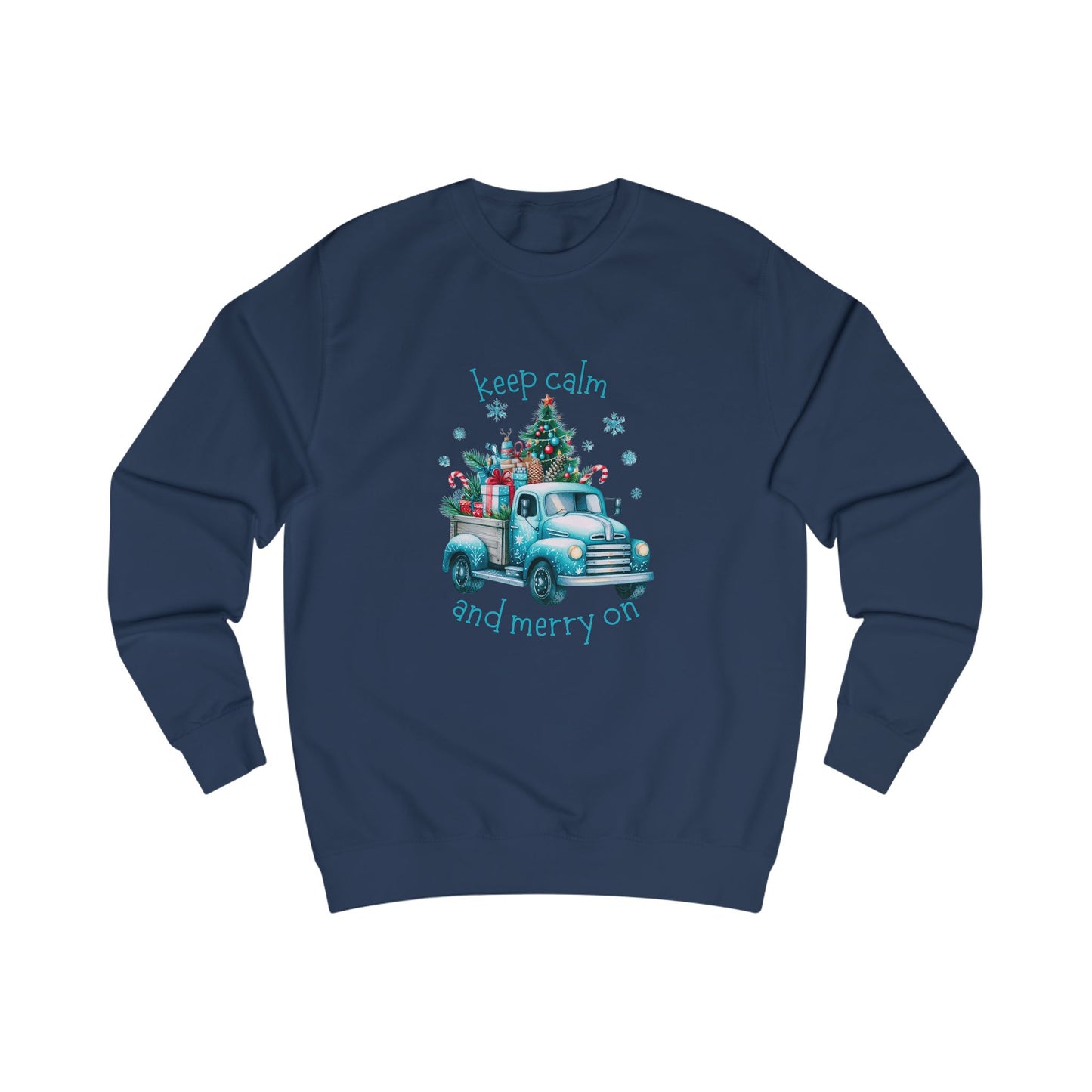 Keep Calm And Merry On Crewneck Sweatshirt