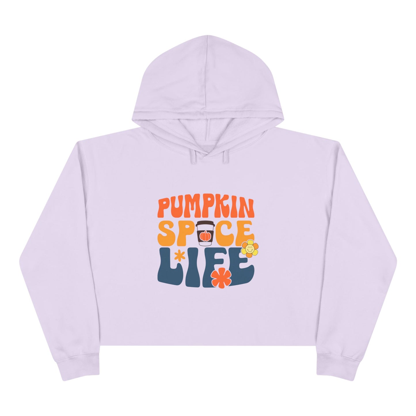 Retro Pumpkin Spice Life Crop Hoodie