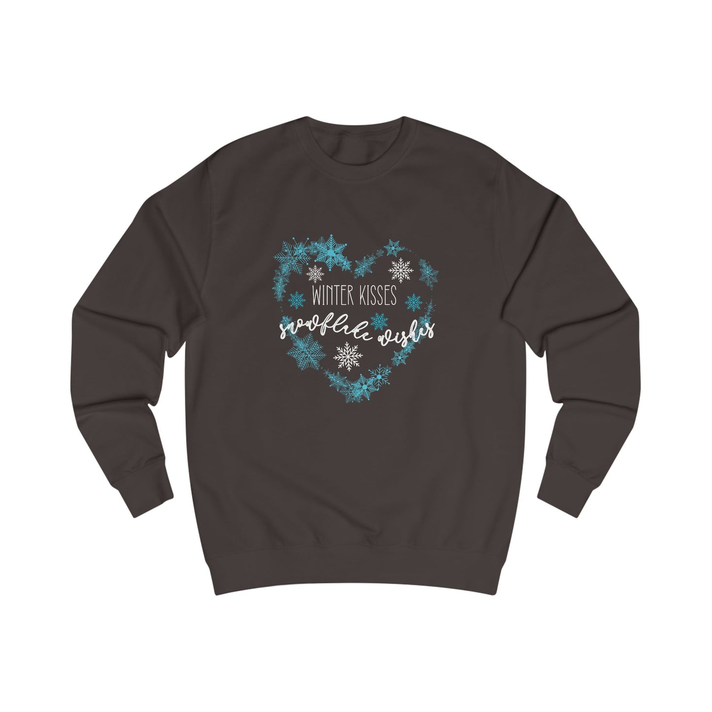 Winter Kisses, Snowflake Wishes Crewneck Sweatshirt