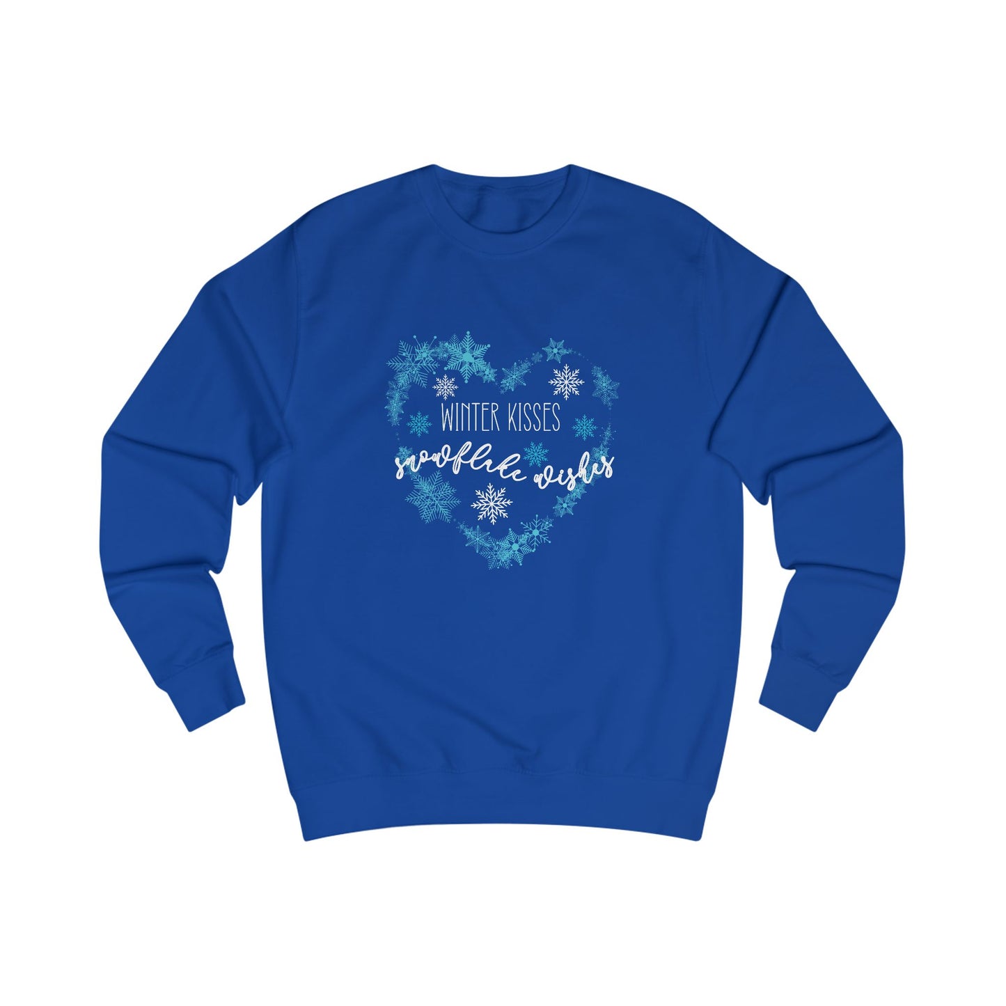 Winter Kisses, Snowflake Wishes Crewneck Sweatshirt