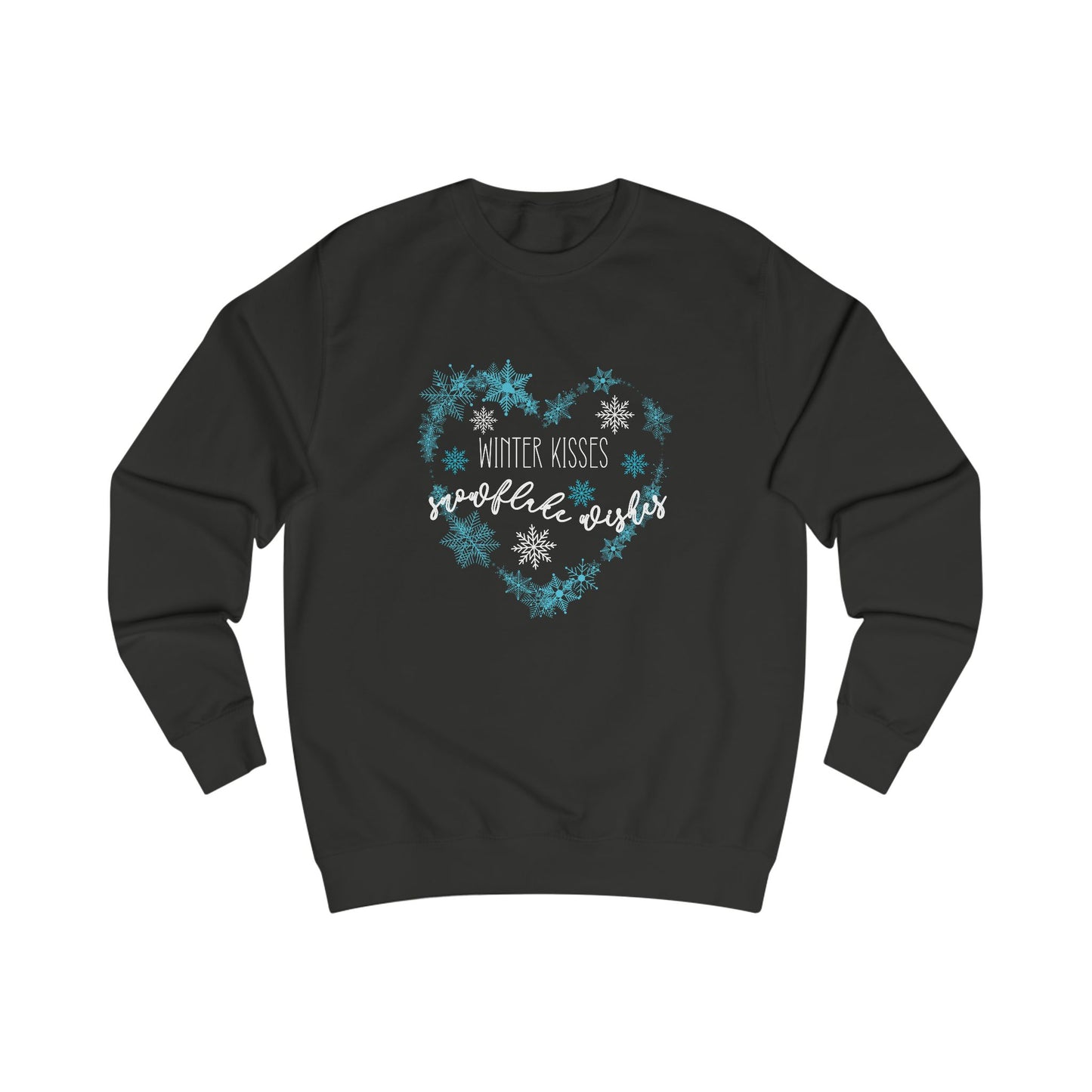 Winter Kisses, Snowflake Wishes Crewneck Sweatshirt