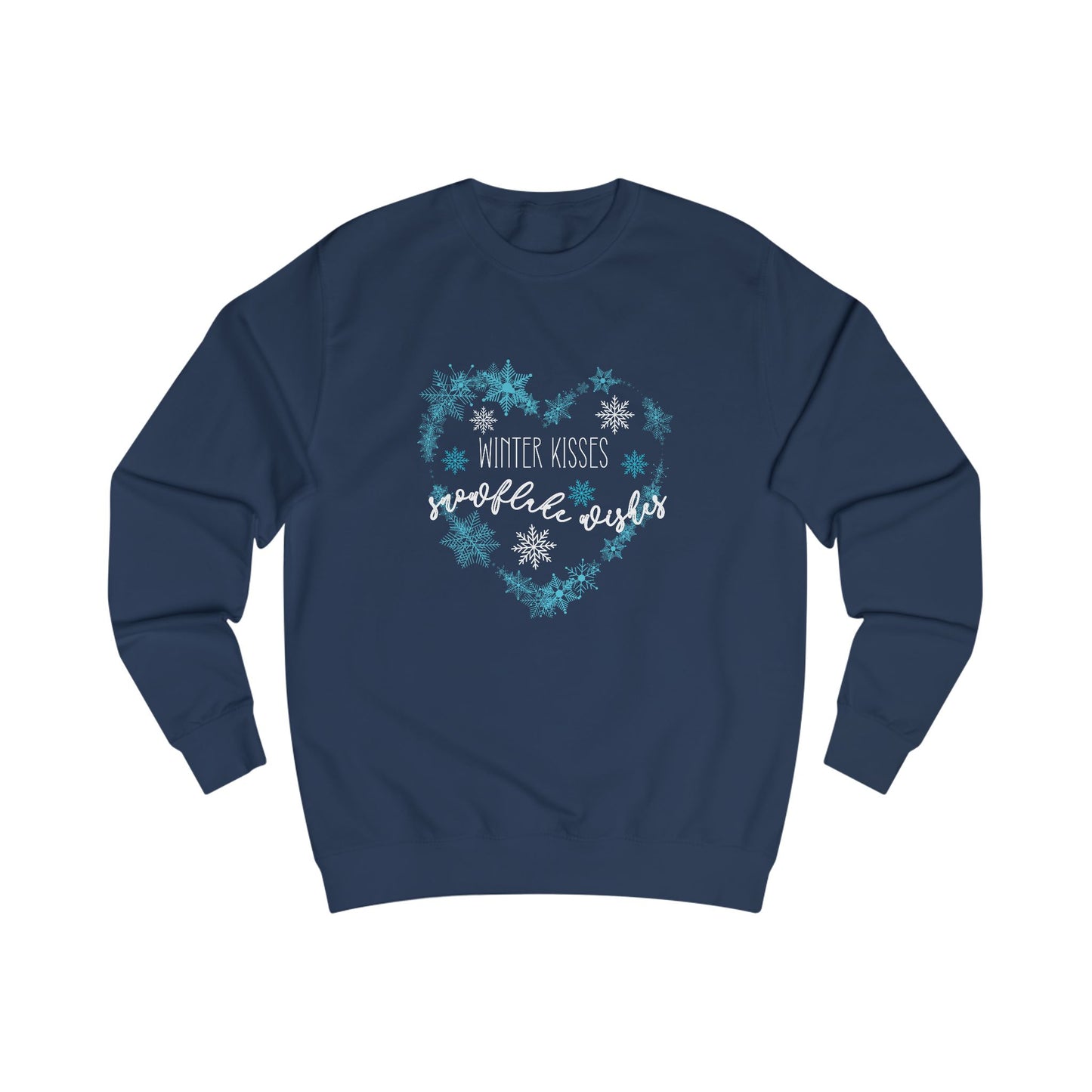 Winter Kisses, Snowflake Wishes Crewneck Sweatshirt